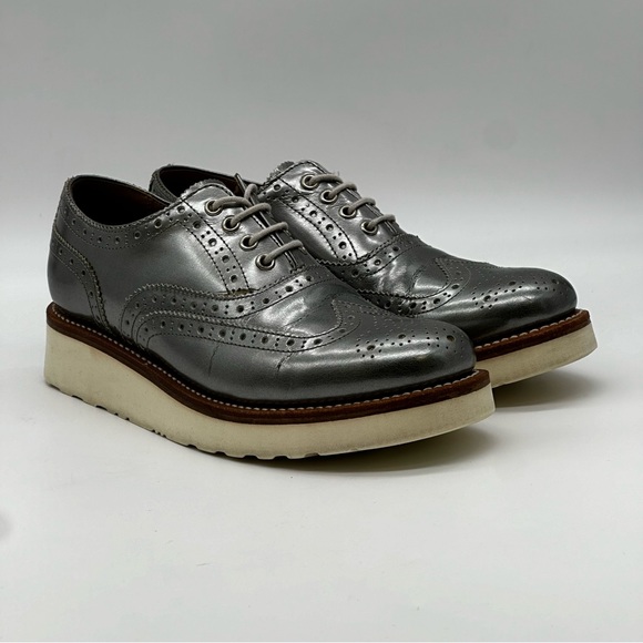 Grenson Gray Platform Brogues - Picture 6 of 10